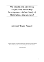 The Effects and Efficacy of Large-Scale Motorway Development: A Case Study of Wellington, New Zealand