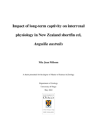 Impact of long-term captivity on interrenal  physiology in New Zealand shortfin eel,  Anguilla australis