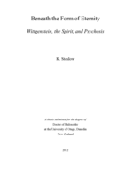 Beneath the Form of Eternity: Wittgenstein, the Spirit, and Psychosis