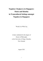Nepalese Chadparva in Singapore: Music and identity in transcultural settings amongst Nepalese in Singapore