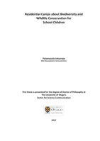 Residential Camps about Biodiversity and Wildlife Conservation for  School Children