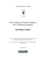 The Framing of Climate Change in New Zealand Newspapers