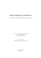 Identity and Belonging in a Contested Space:  A Case Study of a Pākehā Adoptee into a Kāi Tahu Whānau