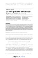 [I] hate girls and emo[tion]s': Negotiating masculinity in grindcore music