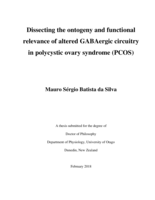 Dissecting the ontogeny and functional relevance of altered GABAergic circuitry in Polycystic Ovary Syndrome (PCOS)