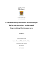 Evaluation and optimisation of flavour changes during oat processing: An integrated fingerprinting-kinetics approach