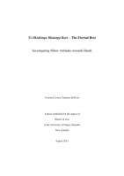 Te Okiokinga Mutunga Kore - The Eternal Rest: Investigating Māori Attitudes towards Death.