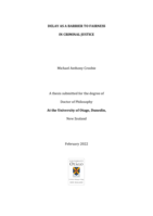Delay as a barrier to fairness in criminal justice