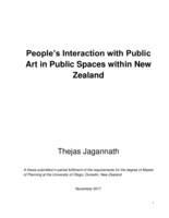 People’s Interaction with Public Art in Public Spaces within New Zealand