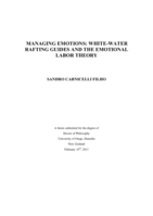 Managing Emotions: White-Water Rafting Guides And The Emotional Labor Theory