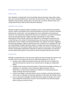 Motivation to learn, and to attend, during a pandemic and later