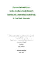 Community Engagement  for the Southern Health System’s  Primary and Community Care Strategy:  A Case Study Approach