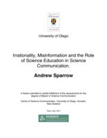 Irrationality, Misinformation and the Role of Science Education in Science Communication.