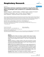 Associations between respiratory symptoms, lung function and gastro-oesophageal reflux symptoms in a population-based birth cohort