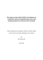 The impact of the 2020 COVID-19 lockdown on  respiratory disease hospitalisation rates and inequity patterns in Aotearoa New Zealand