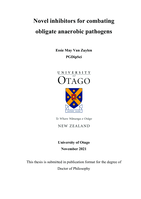 Novel inhibitors for combating obligate anaerobic pathogens