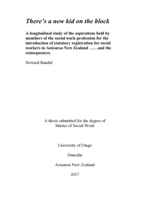 There's a new kid on the block: A longitudinal study of the aspirations held by members of the social work profession for the introduction of statutory registration for social workers in Aotearoa New Zealand...... and the consequences