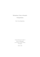 Redundancy Gain in Semantic Categorisation