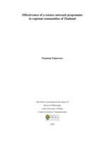 Effectiveness of a science outreach programme in regional communities of Thailand