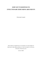 How Not to Respond to Evolutionary Debunking Arguments