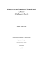 Conservation Genetics of North Island Kōkako (Callaeas wilsoni)