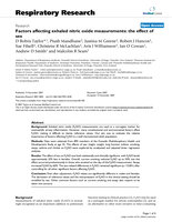 Factors affecting exhaled nitric oxide measurements: the effect of sex