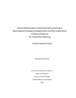 Data Collected about Intentional Self-poisoning in New Zealand Emergency Departments and the Implications of Data Limitations for Prevention Planning