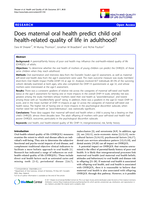 Does maternal oral health predict child oral health-related quality of life in adulthood?