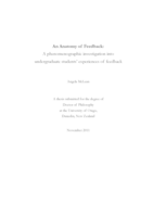 An Anatomy of Feedback - A phenomenographic investigation into undergraduate students' experiences of feedback