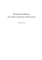 Perception and Memory: Beyond Representationalism and Relationalism
