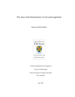 The dose individualisation of oral anticoagulants
