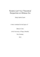 Paradox Lost? Four Theoretical Perspectives on Whānau Ora