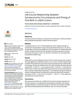 Life-course relationship between socioeconomic circumstances and timing of first birth in a birth cohort
