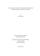 Case-control study of risk factors for Legionnaires’ disease caused by Legionella longbeachae in Canterbury, New Zealand