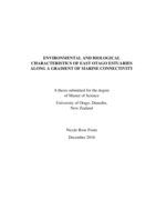 Environmental and biological characteristics of East Otago estuaries along a gradient of marine connectivity
