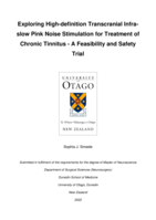 Exploring High-definition Transcranial Infra-slow Pink Noise Stimulation for Treatment of Chronic Tinnitus - A Feasibility and Safety Trial