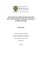Application of pulsed electric fields and sous vide processing to enhance the quality of beef short ribs
