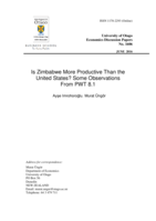 Is Zimbabwe More Productive Than the United States? Some Observations  From PWT 8.1