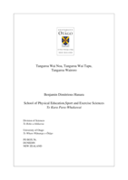 Tangaroa Wai Noa, Tangaroa Wai Tapu, Tangaroa Wairoro