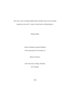 How does a bout of repeated spiking affect shoulder muscle activity during a rapid arm raise task? A study of trained male volleyball players.