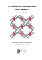 Isoreticulation of an adamantane-based lithium framework