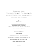 Eating a nuclear disaster: A vital institutional ethnography of everyday eating in the aftermath of Tokyo Electric Power Company’s Fukushima Daiichi Nuclear Power Plant disaster