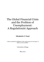 The Global Financial Crisis and the Problem of Unemployment: A Regulationist Approach
