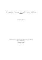 The temporalities of ruinscapes in twenty-first century South African fiction