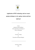 Application of PEF technology and new smart ageing techniques to dry ageing venison and lean bull beef