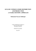 Oceanic nitrous oxide distribution and production a stable isotopic approach