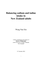 Balancing sodium and iodine intake in New Zealand adults