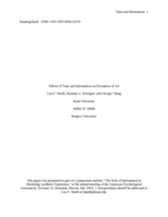 Effects of time and information on perception of art