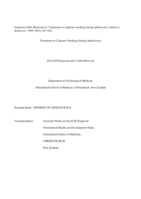 Transitions to cigarette smoking during adolescence