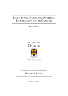 Body Mass Index and Pathway Dysregulation in Cancer